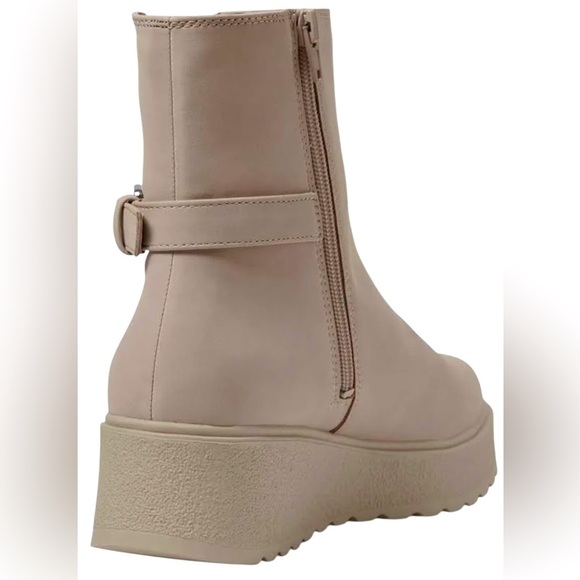 NEW, Naturalizer SOUL, Women's Jayda Wedge Chelsea Boots, 8W, Beige - Picture 5 of 9